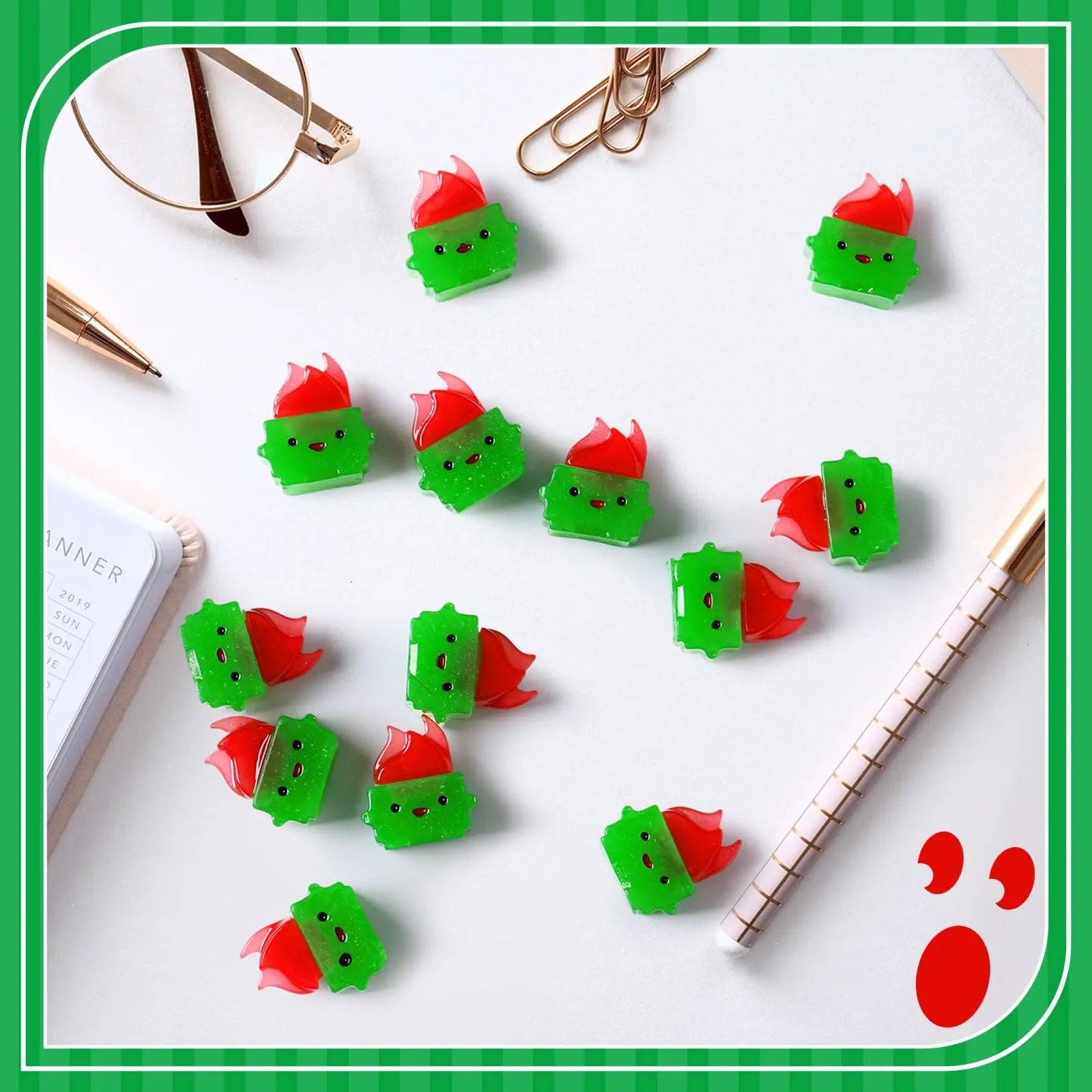 50/100Pcs Mini Luminous Dumpster Fire Ornaments Humorous Nurse Teacher Appreciation Gifts, Glow in Dark Resin Figure Anxiety Relief Emotional Support Gift for Employee IT Administrative Service Industry Workers Desk Office Home Decoration