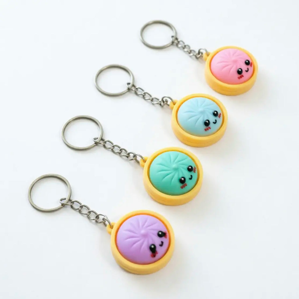 Mini Dumpling Keychain – Cute Cartoon Charm for Bags, Backpacks & Keys, Perfect Gift for Kids, Soft and Sturdy