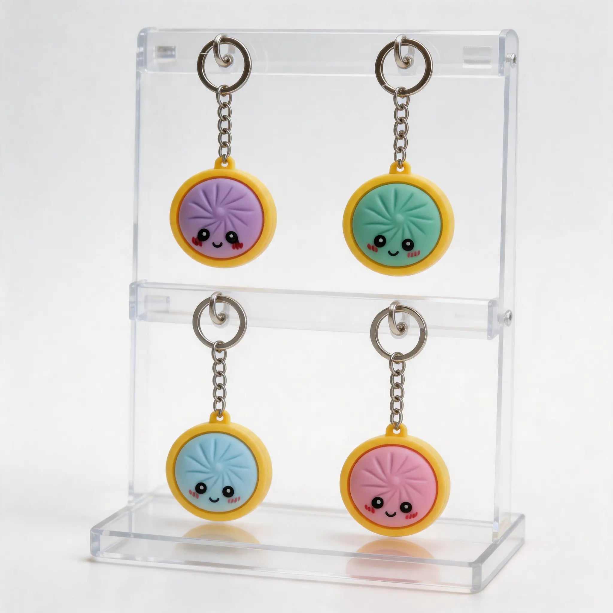 Mini Dumpling Keychain – Cute Cartoon Charm for Bags, Backpacks & Keys, Perfect Gift for Kids, Soft and Sturdy