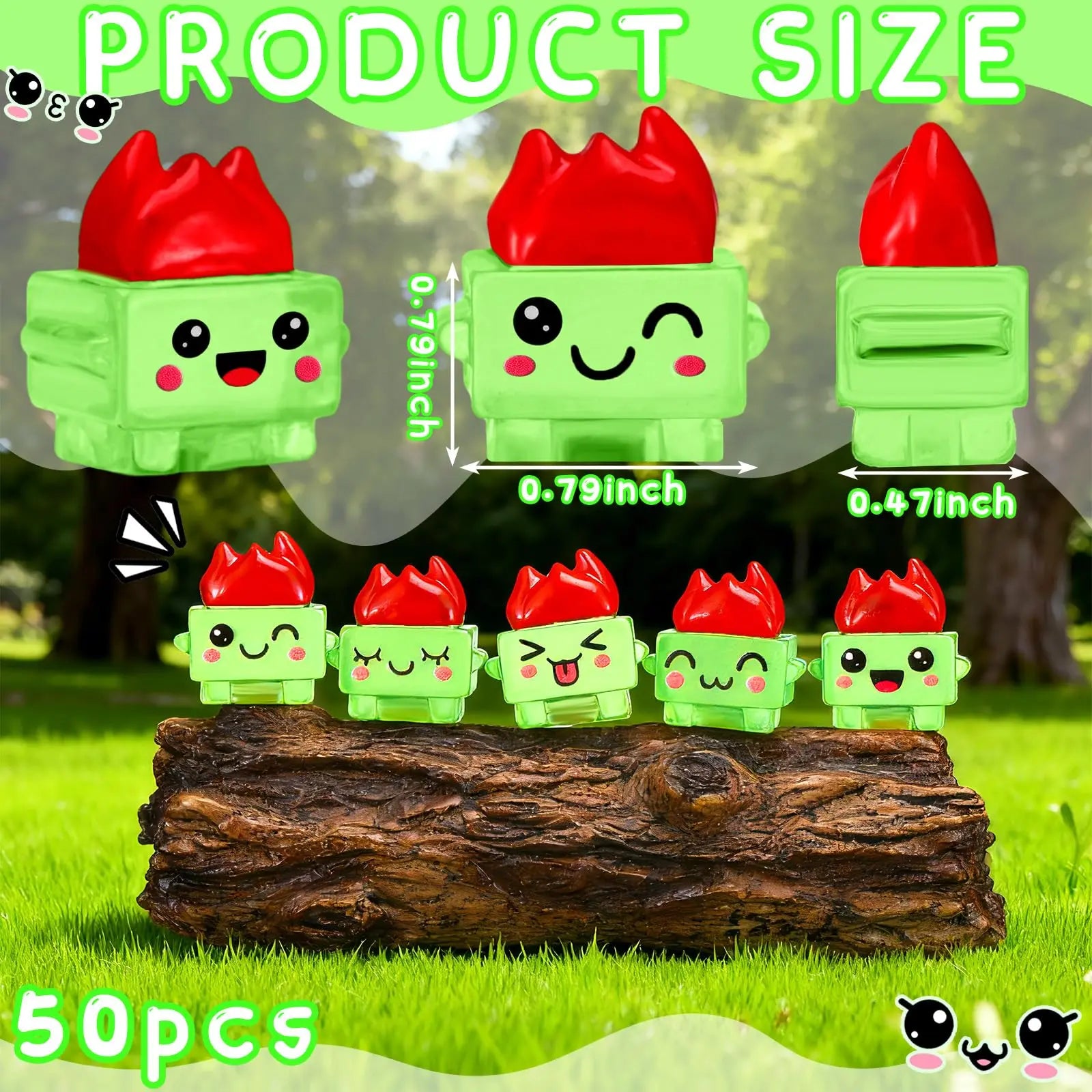 50/100Pcs Mini Luminous Dumpster Fire Ornaments Humorous Nurse Teacher Appreciation Gifts, Glow in Dark Resin Figure Anxiety Relief Emotional Support Gift for Employee IT Administrative Service Industry Workers Desk Office Home Decoration