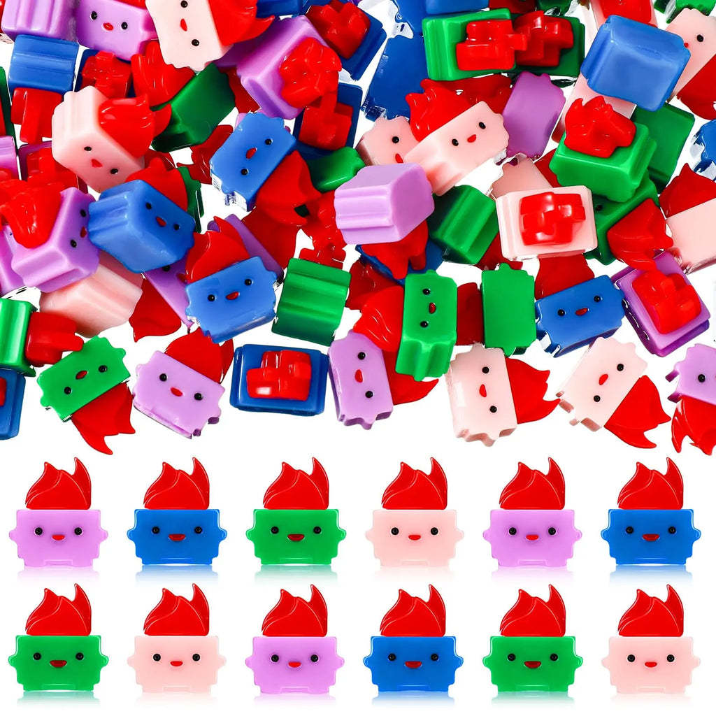50/100Pcs Mini Luminous Dumpster Fire Ornaments Humorous Nurse Teacher Appreciation Gifts, Glow in Dark Resin Figure Anxiety Relief Emotional Support Gift for Employee IT Administrative Service Industry Workers Desk Office Home Decoration