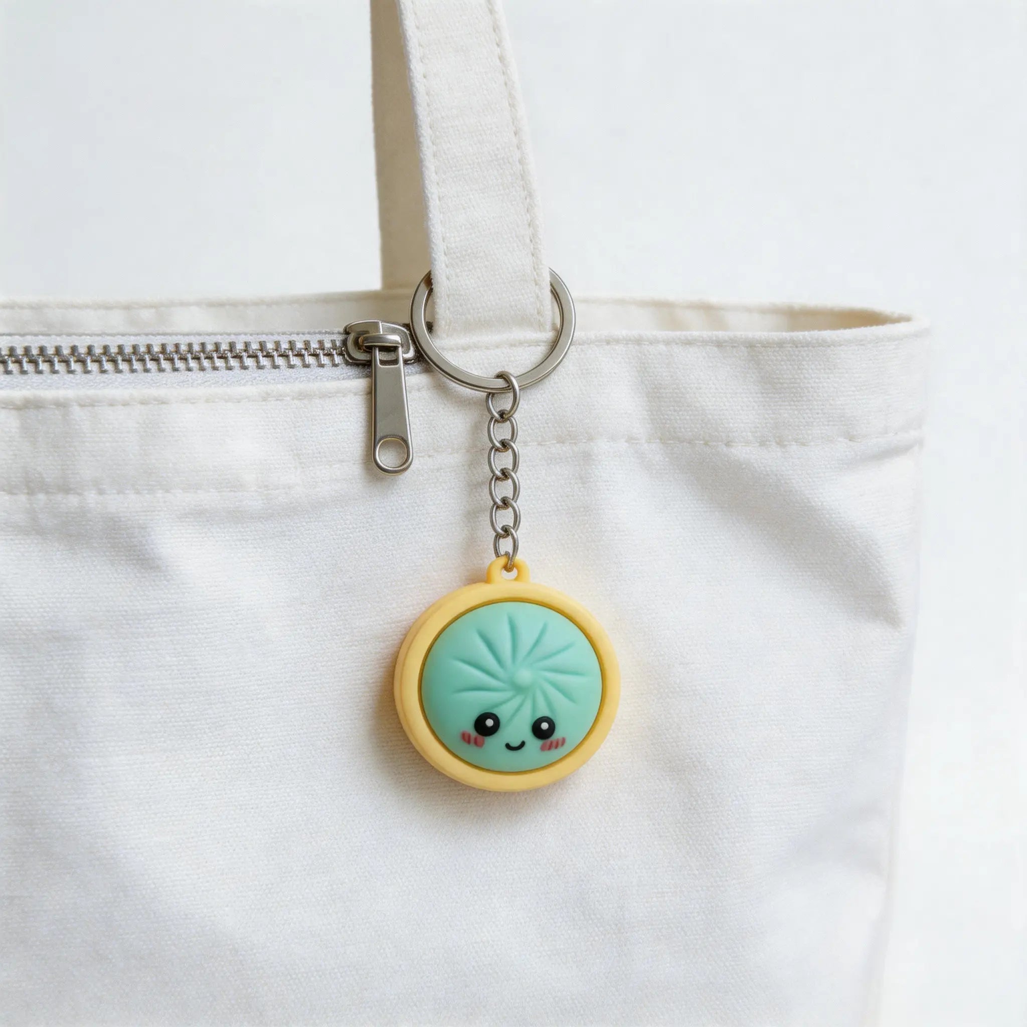 Mini Dumpling Keychain – Cute Cartoon Charm for Bags, Backpacks & Keys, Perfect Gift for Kids, Soft and Sturdy