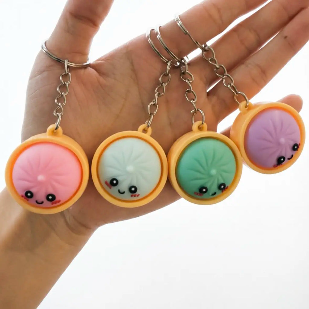 Mini Dumpling Keychain – Cute Cartoon Charm for Bags, Backpacks & Keys, Perfect Gift for Kids, Soft and Sturdy