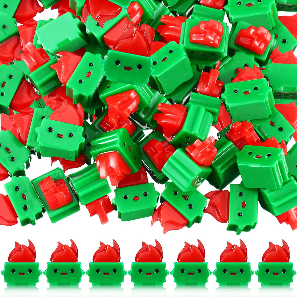 50/100Pcs Mini Luminous Dumpster Fire Ornaments Humorous Nurse Teacher Appreciation Gifts, Glow in Dark Resin Figure Anxiety Relief Emotional Support Gift for Employee IT Administrative Service Industry Workers Desk Office Home Decoration