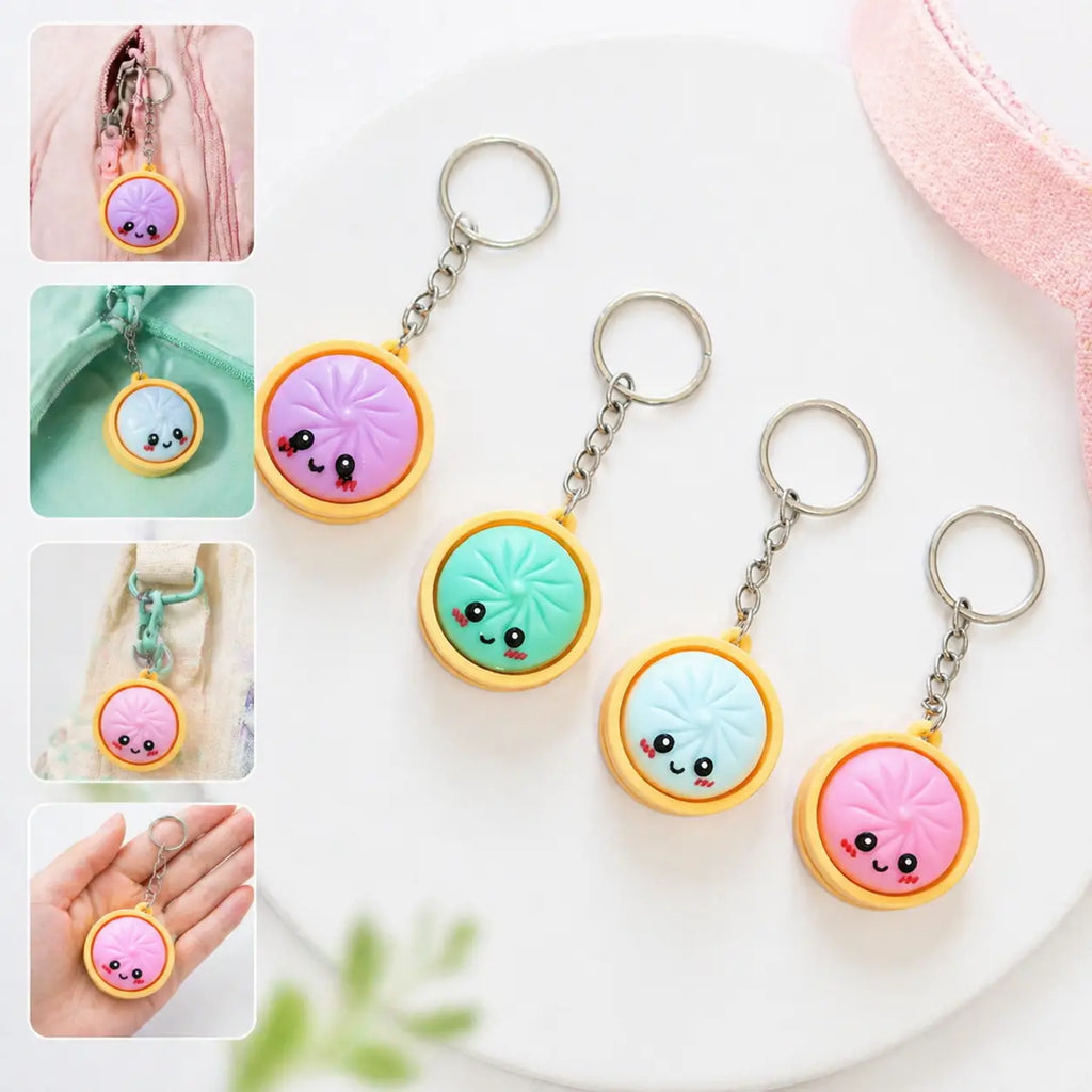 Mini Dumpling Keychain – Cute Cartoon Charm for Bags, Backpacks & Keys, Perfect Gift for Kids, Soft and Sturdy