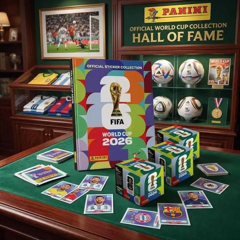 Panini FIFA World Cup 2026 Official Sticker Collection: 50-Pack Box - 350 Stickers Total - Factory Sealed & Unsearched Soccer Mystery Box, International Edition