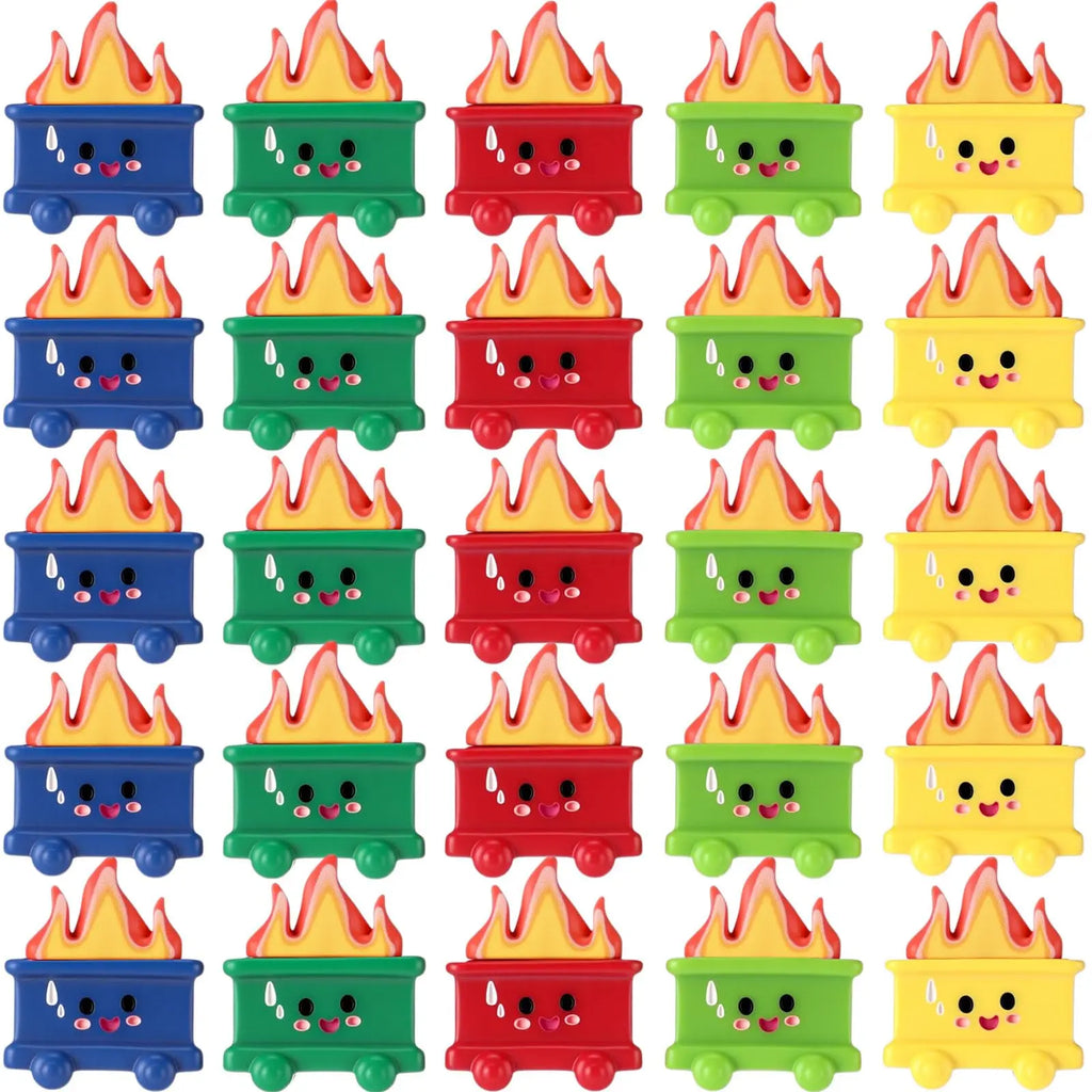 50/100Pcs Mini Luminous Dumpster Fire Ornaments Humorous Nurse Teacher Appreciation Gifts, Glow in Dark Resin Figure Anxiety Relief Emotional Support Gift for Employee IT Administrative Service Industry Workers Desk Office Home Decoration