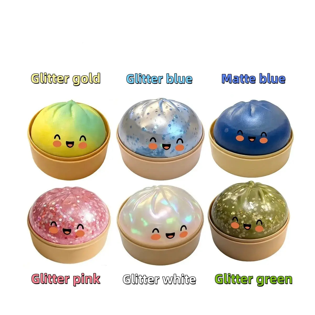 IMOLI 2026 Glitter Steamed Bun Squishy